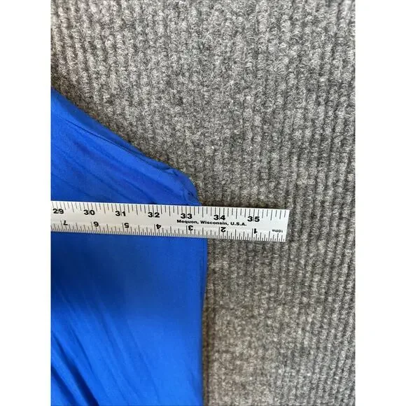 Roaman's Womens Tunic Blouse Size 5X Blue Crotchet Asymmetric Hem Bohemian - Picture 8 of 9